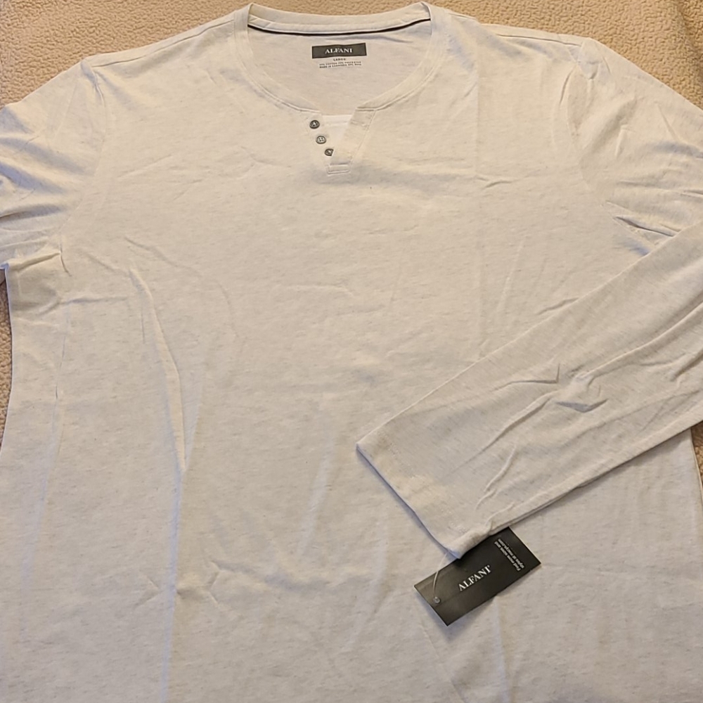 Alfani long-sleeve split crewneck ivory - Picture 7 of 16